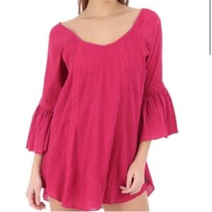 Billabong Earth Dancin Lace Bell Sleeve Dress